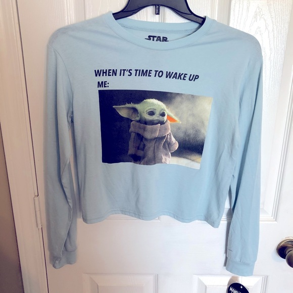 Star Wars Yoda Crop Top Long Sleeve - Picture 2 of 3